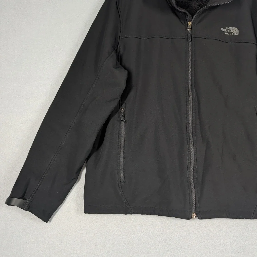 The North Face Jacket Mens XL Black Apex Bionic Softshell Windwall Fleece Lined